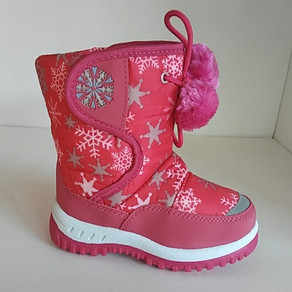 Toddlers Snowflake Fuchsia Snow Boots